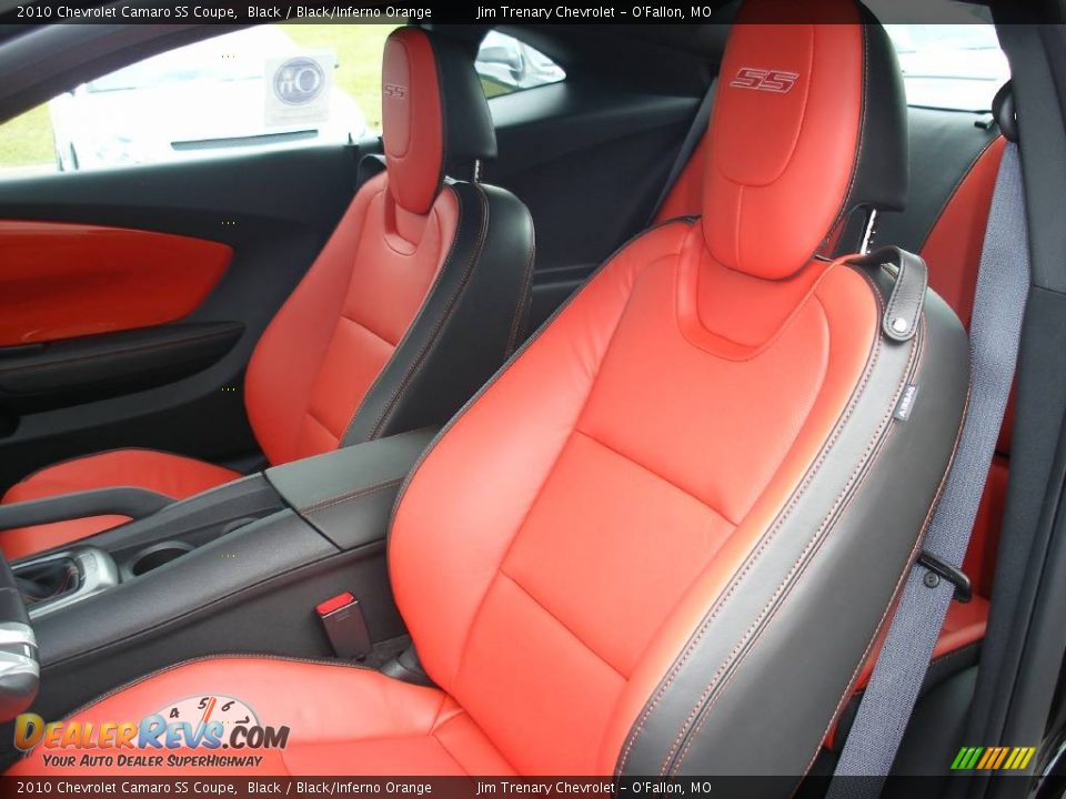 Black Inferno Orange Interior 2010 Chevrolet Camaro Ss