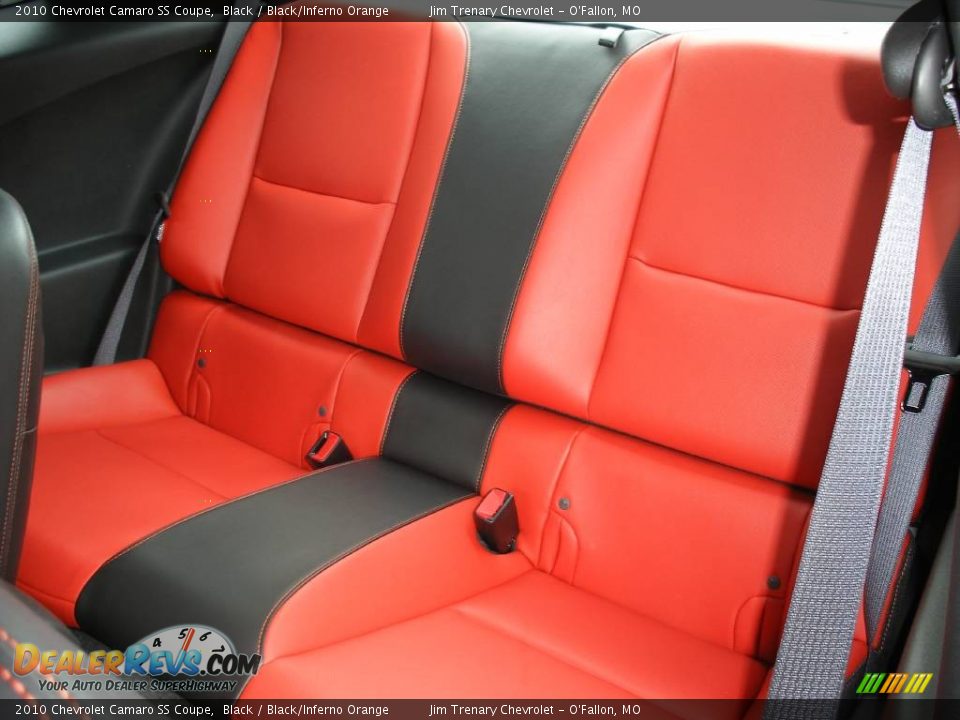 Black/Inferno Orange Interior - 2010 Chevrolet Camaro SS Coupe Photo #15