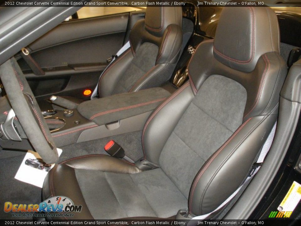 Ebony Interior - 2012 Chevrolet Corvette Centennial Edition Grand Sport Convertible Photo #25