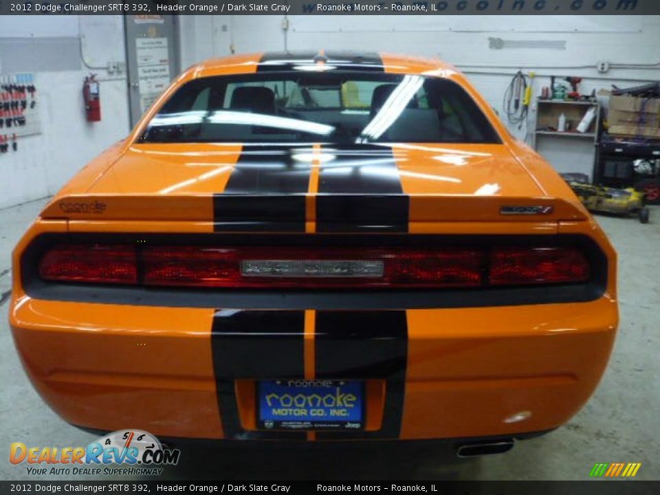 2012 Dodge Challenger SRT8 392 Header Orange / Dark Slate Gray Photo #3