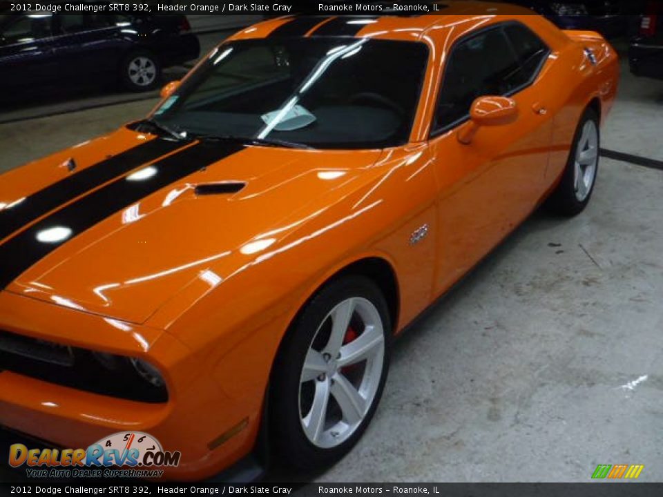 2012 Dodge Challenger SRT8 392 Header Orange / Dark Slate Gray Photo #4