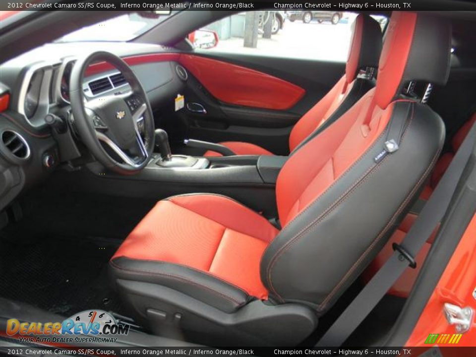 Inferno Orange/Black Interior - 2012 Chevrolet Camaro SS/RS Coupe Photo #10