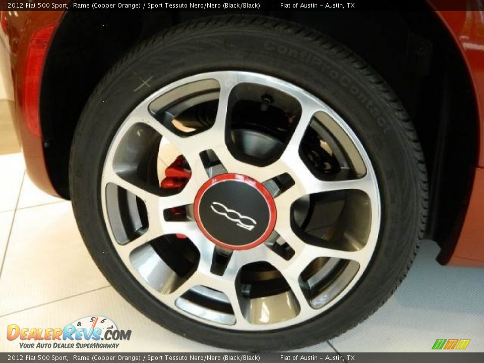 2012 Fiat 500 Sport Rame (Copper Orange) / Sport Tessuto Nero/Nero (Black/Black) Photo #4