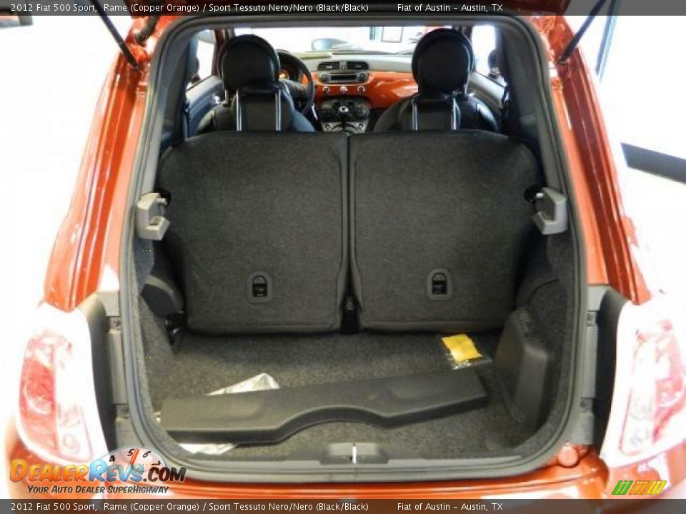 2012 Fiat 500 Sport Rame (Copper Orange) / Sport Tessuto Nero/Nero (Black/Black) Photo #6