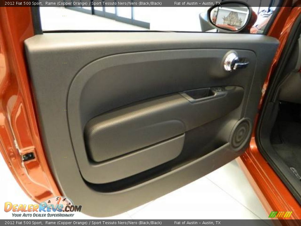 2012 Fiat 500 Sport Rame (Copper Orange) / Sport Tessuto Nero/Nero (Black/Black) Photo #9