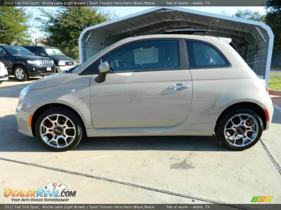 2012 Fiat 500 Sport Mocha Latte (Light Brown) / Sport Tessuto Nero/Nero (Black/Black) Photo #2