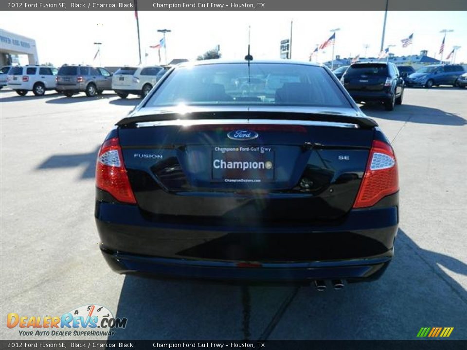 2012 Ford Fusion SE Black / Charcoal Black Photo #6