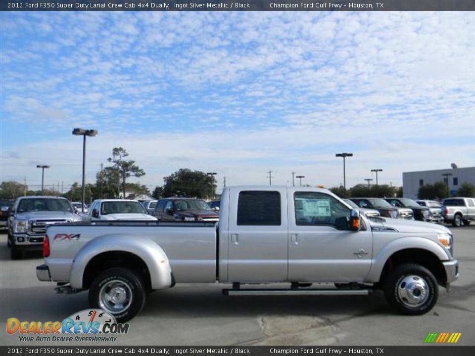 Ingot Silver Metallic 2012 Ford F350 Super Duty Lariat Crew Cab 4x4 Dually Photo #4