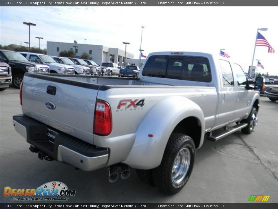 Ingot Silver Metallic 2012 Ford F350 Super Duty Lariat Crew Cab 4x4 Dually Photo #5