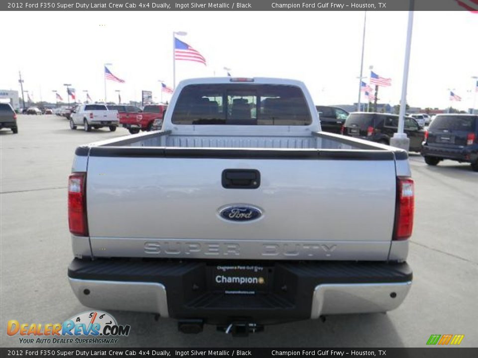 2012 Ford F350 Super Duty Lariat Crew Cab 4x4 Dually Ingot Silver Metallic / Black Photo #6