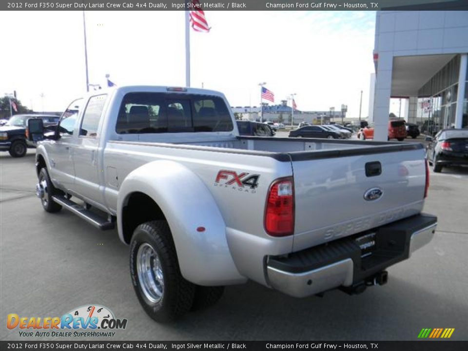 2012 Ford F350 Super Duty Lariat Crew Cab 4x4 Dually Ingot Silver Metallic / Black Photo #7