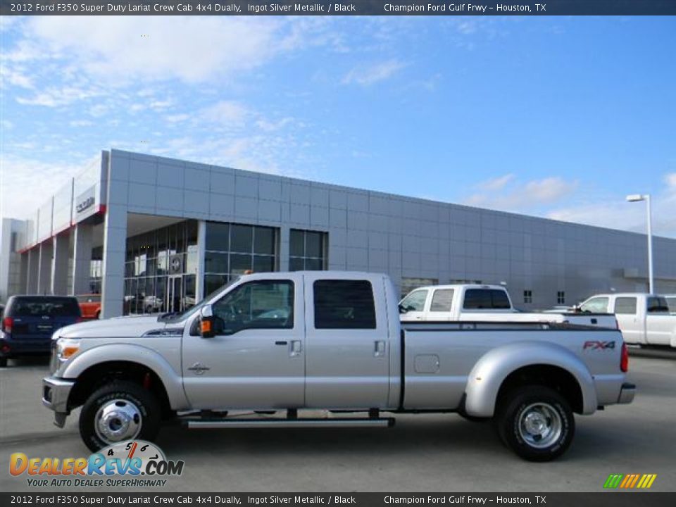 2012 Ford F350 Super Duty Lariat Crew Cab 4x4 Dually Ingot Silver Metallic / Black Photo #8