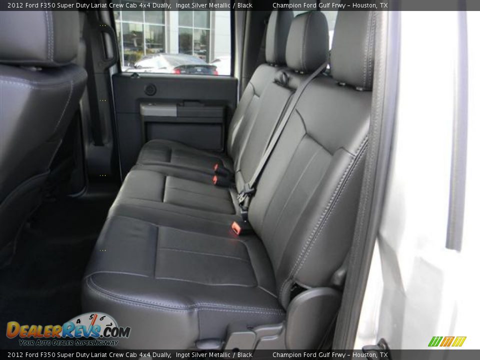 Black Interior - 2012 Ford F350 Super Duty Lariat Crew Cab 4x4 Dually Photo #10