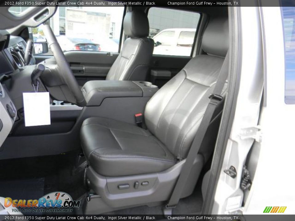 Black Interior - 2012 Ford F350 Super Duty Lariat Crew Cab 4x4 Dually Photo #11