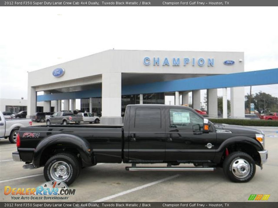 2012 Ford F350 Super Duty Lariat Crew Cab 4x4 Dually Tuxedo Black Metallic / Black Photo #4