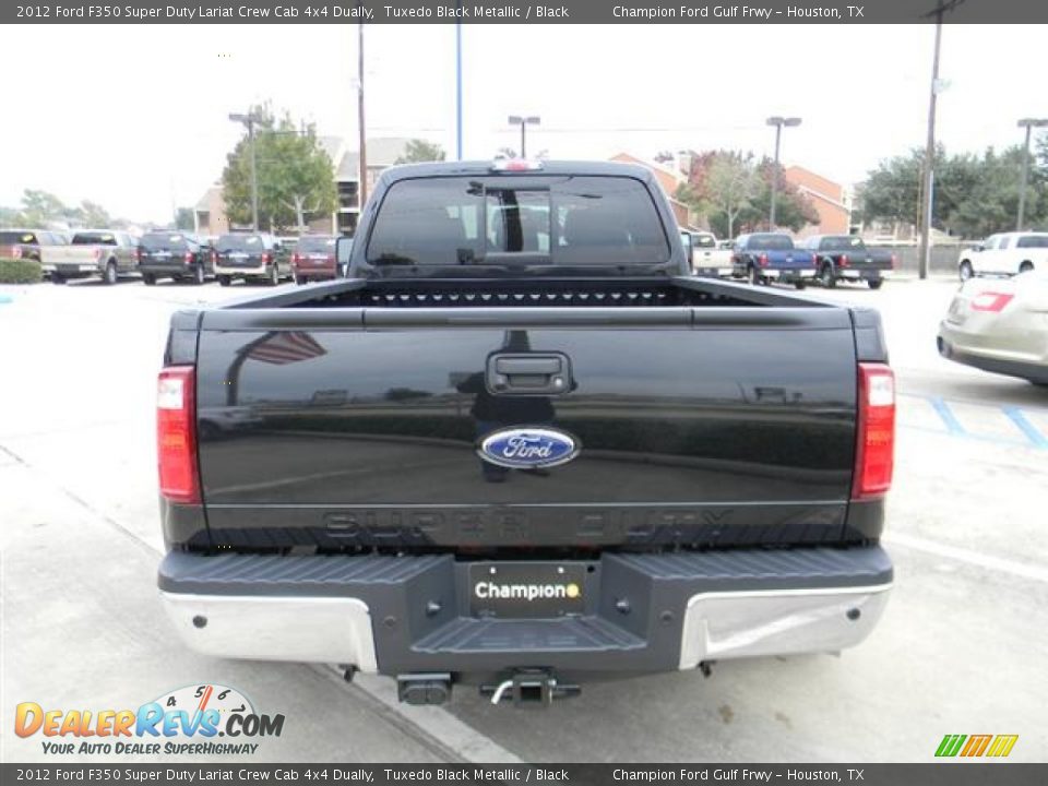 2012 Ford F350 Super Duty Lariat Crew Cab 4x4 Dually Tuxedo Black Metallic / Black Photo #6