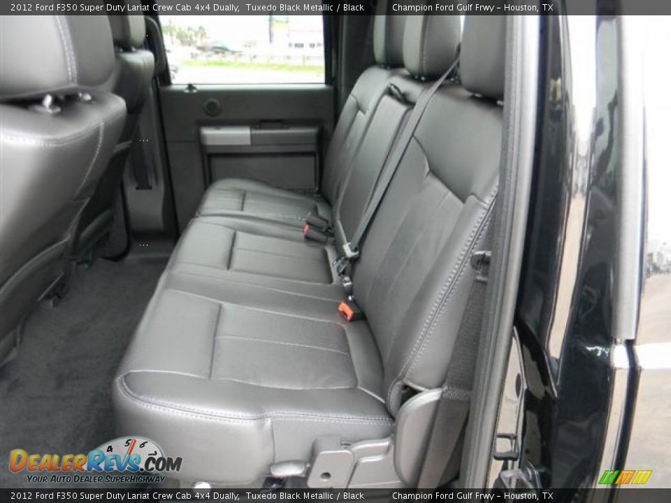 Black Interior - 2012 Ford F350 Super Duty Lariat Crew Cab 4x4 Dually Photo #10