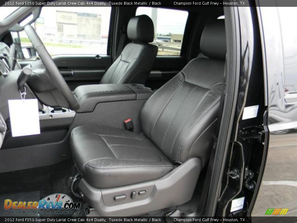 Black Interior - 2012 Ford F350 Super Duty Lariat Crew Cab 4x4 Dually Photo #11