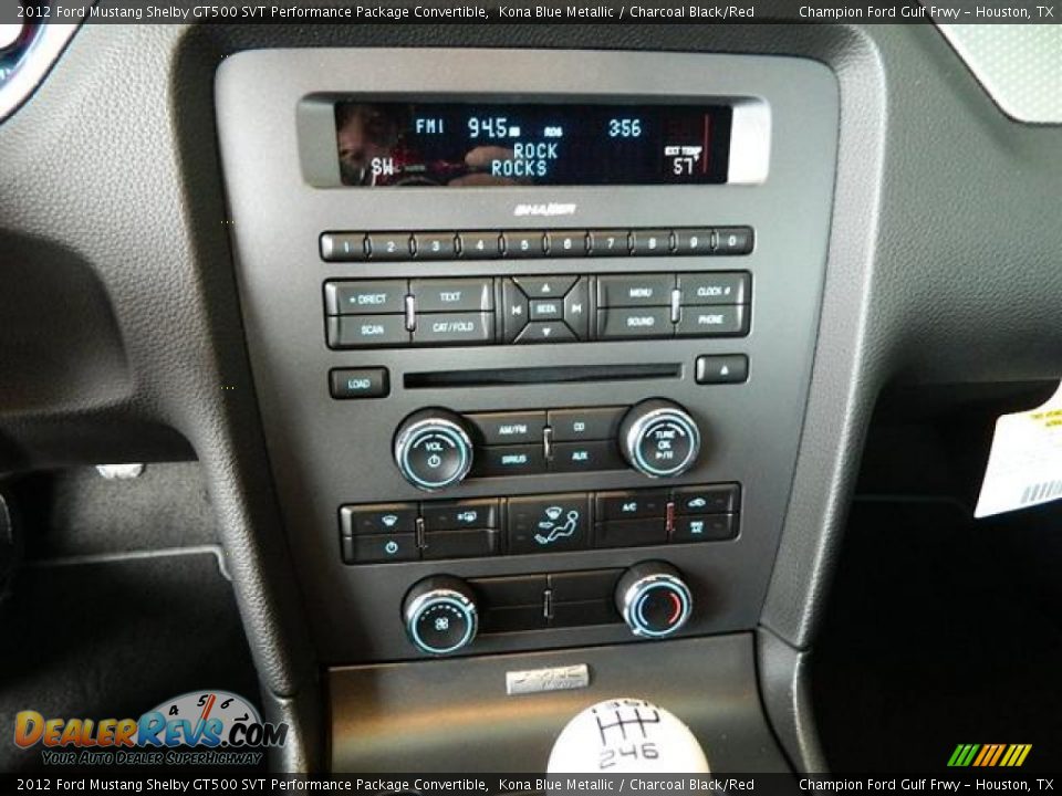 Controls of 2012 Ford Mustang Shelby GT500 SVT Performance Package Convertible Photo #12