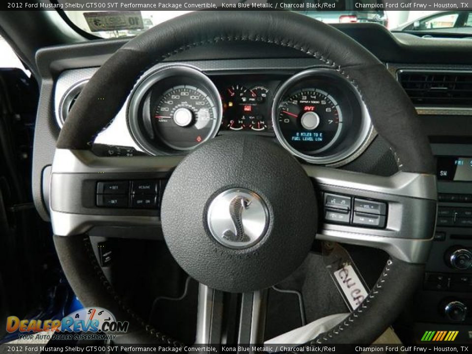 2012 Ford Mustang Shelby GT500 SVT Performance Package Convertible Steering Wheel Photo #13