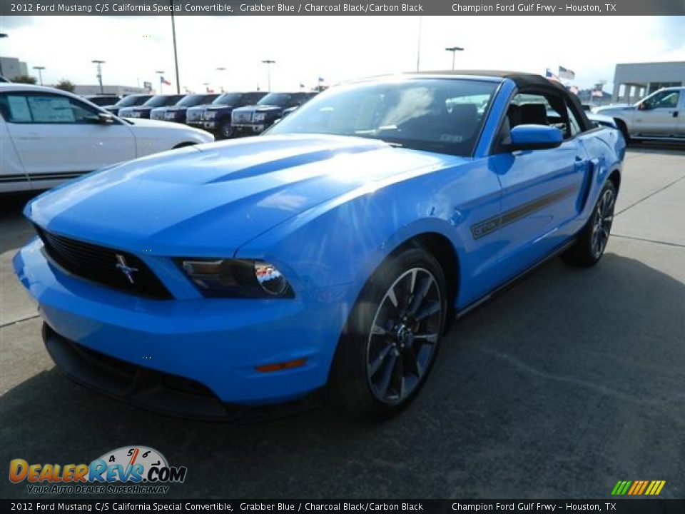 2012 Ford Mustang C/S California Special Convertible Grabber Blue / Charcoal Black/Carbon Black Photo #7