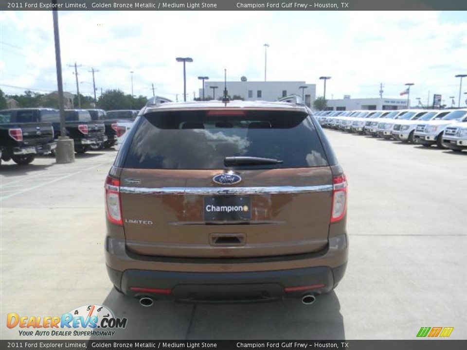 2011 Ford Explorer Limited Golden Bronze Metallic / Medium Light Stone Photo #5