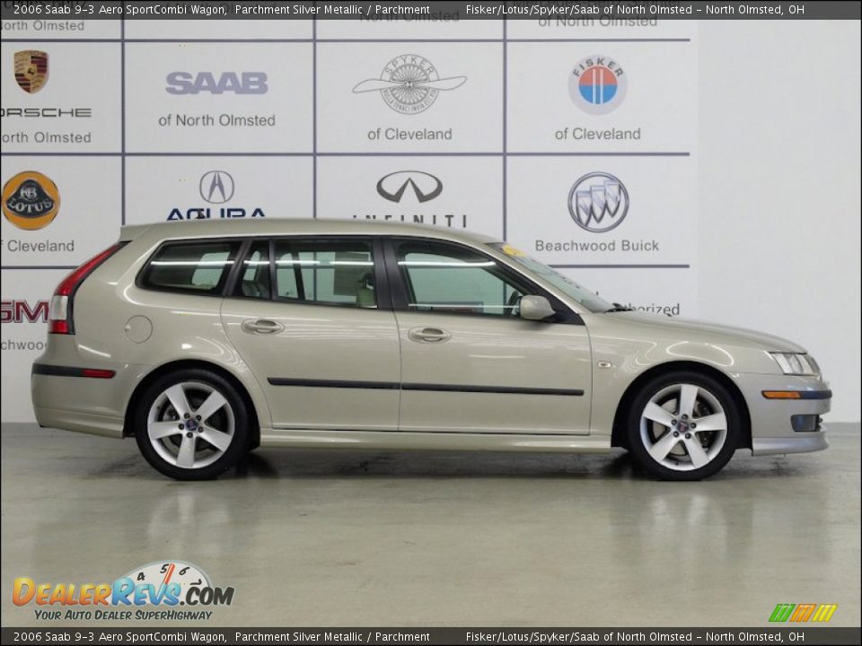 2006 Saab 9-3 Aero SportCombi Wagon Parchment Silver Metallic / Parchment Photo #2