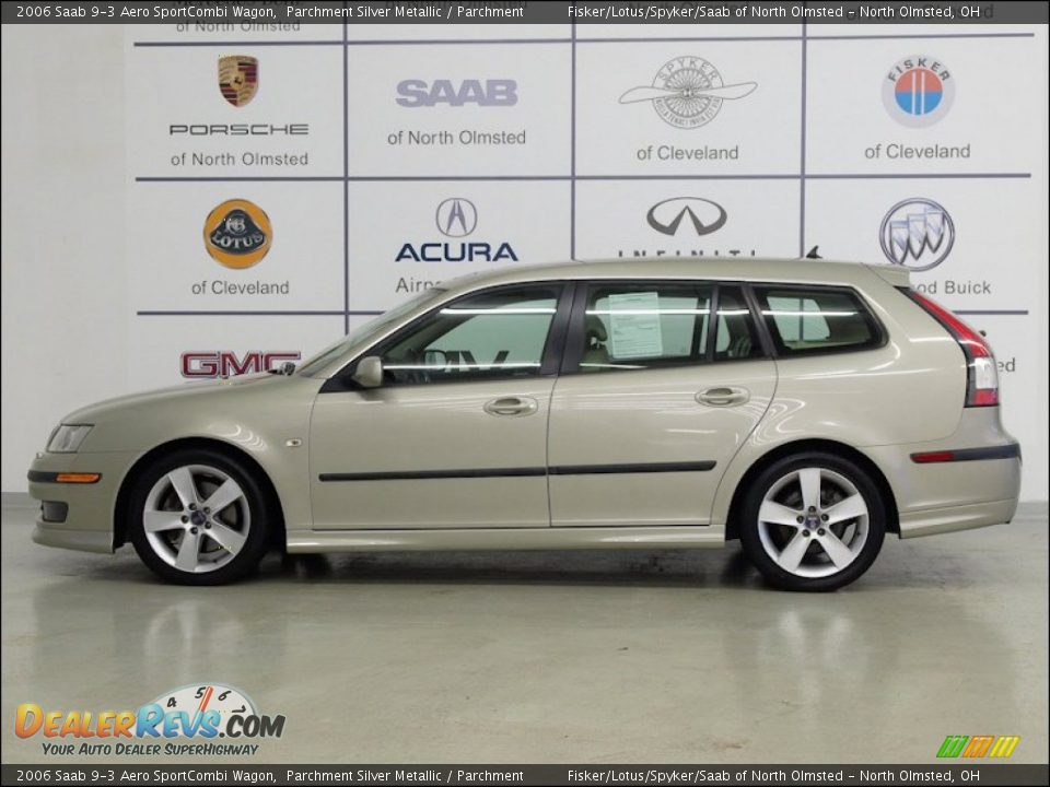2006 Saab 9-3 Aero SportCombi Wagon Parchment Silver Metallic / Parchment Photo #4