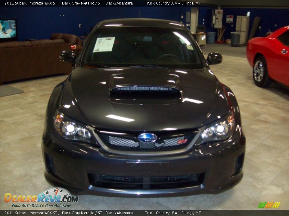 2011 Subaru Impreza WRX STi Dark Gray Metallic / STI  Black/Alcantara Photo #15