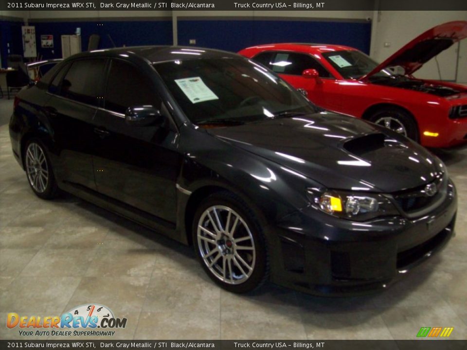 2011 Subaru Impreza WRX STi Dark Gray Metallic / STI  Black/Alcantara Photo #18