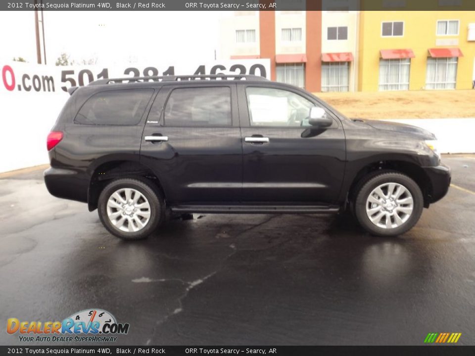 2012 Toyota Sequoia Platinum 4WD Black / Red Rock Photo #8