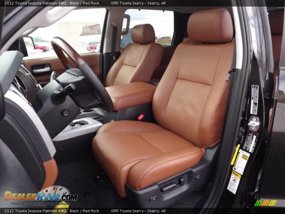 Red Rock Interior - 2012 Toyota Sequoia Platinum 4WD Photo #13