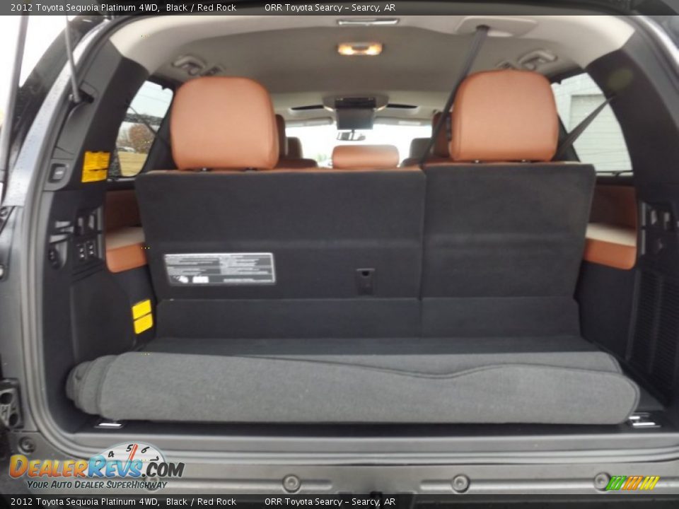 2012 Toyota Sequoia Platinum 4WD Black / Red Rock Photo #17