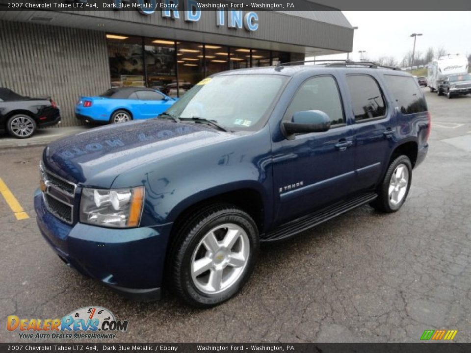 2007 Chevrolet Tahoe LTZ 4x4 Dark Blue Metallic / Ebony Photo #8