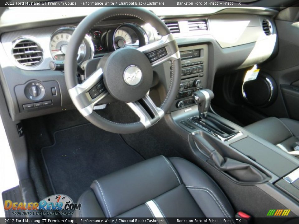 Charcoal Black Cashmere Interior 2012 Ford Mustang Gt