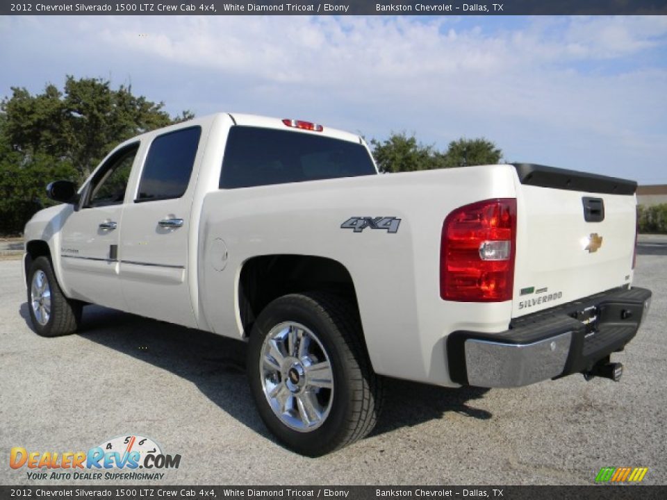 2012 Chevrolet Silverado 1500 LTZ Crew Cab 4x4 White Diamond Tricoat / Ebony Photo #4