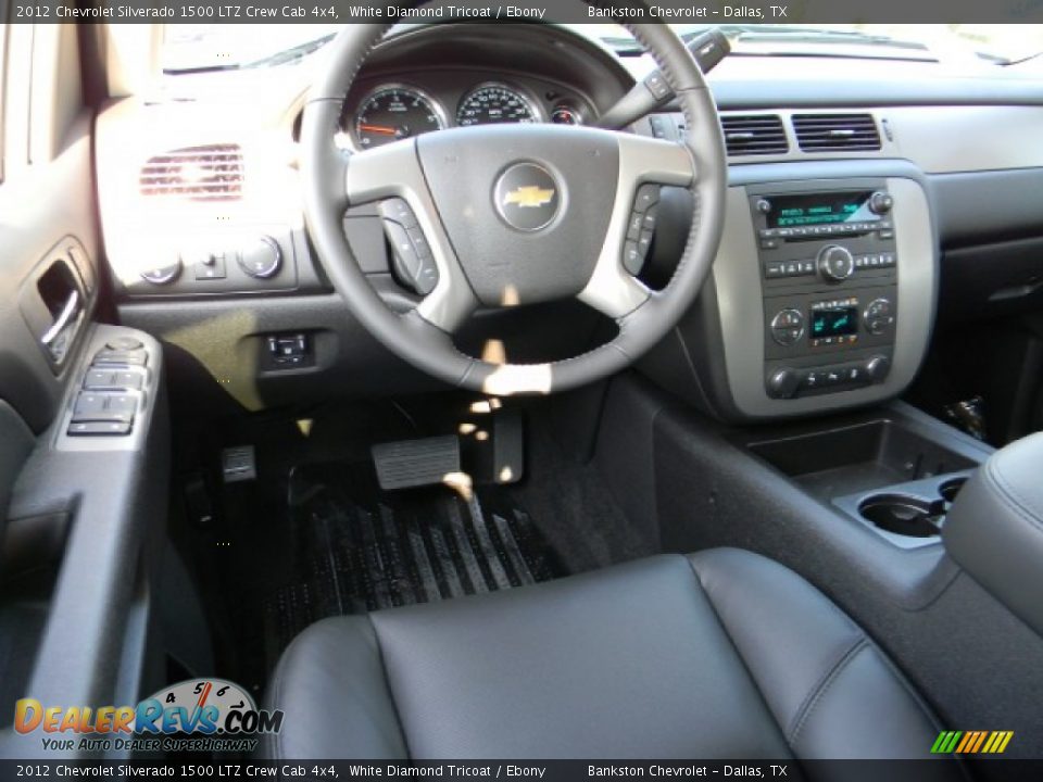 2012 Chevrolet Silverado 1500 LTZ Crew Cab 4x4 White Diamond Tricoat / Ebony Photo #9
