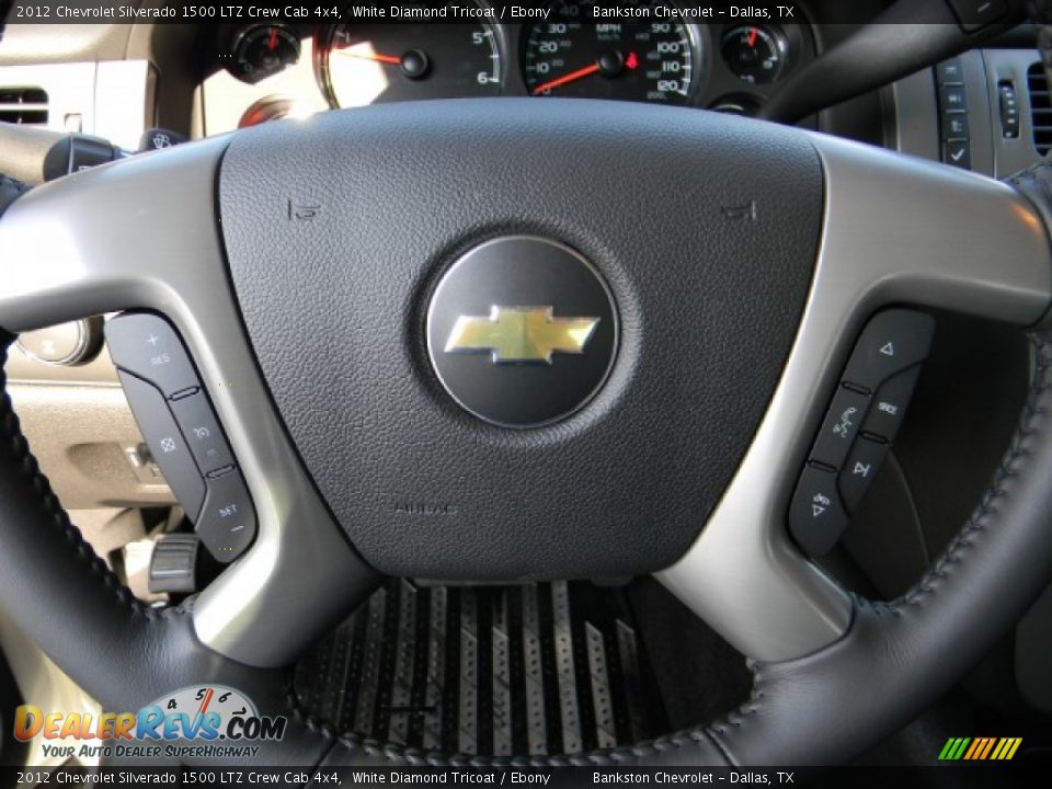 2012 Chevrolet Silverado 1500 LTZ Crew Cab 4x4 White Diamond Tricoat / Ebony Photo #11