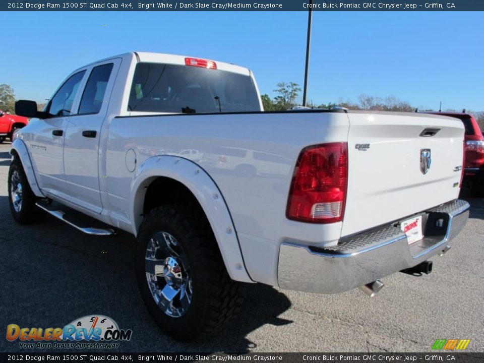 2012 Dodge Ram 1500 ST Quad Cab 4x4 Bright White / Dark Slate Gray/Medium Graystone Photo #5