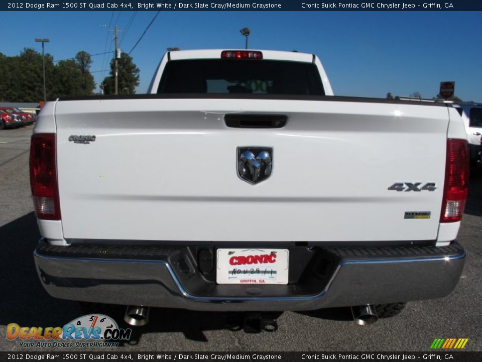 2012 Dodge Ram 1500 ST Quad Cab 4x4 Bright White / Dark Slate Gray/Medium Graystone Photo #6