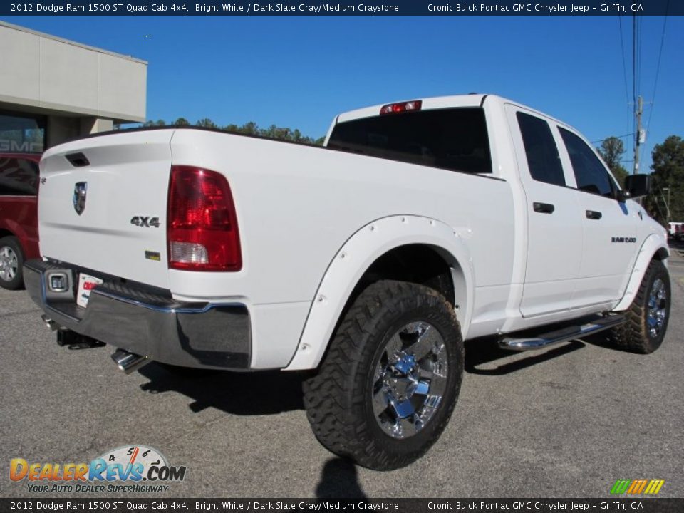 2012 Dodge Ram 1500 ST Quad Cab 4x4 Bright White / Dark Slate Gray/Medium Graystone Photo #7