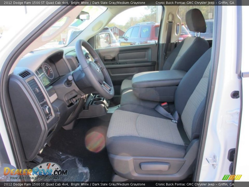 Dark Slate Gray/Medium Graystone Interior - 2012 Dodge Ram 1500 ST Quad Cab 4x4 Photo #11