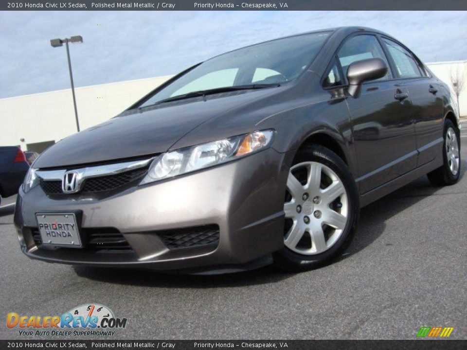 2010 Honda Civic LX Sedan Polished Metal Metallic / Gray Photo #1