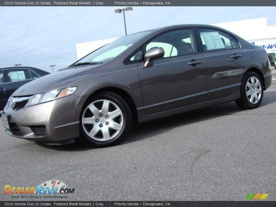 2010 Honda Civic LX Sedan Polished Metal Metallic / Gray Photo #2