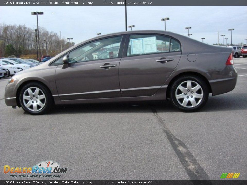 2010 Honda Civic LX Sedan Polished Metal Metallic / Gray Photo #3