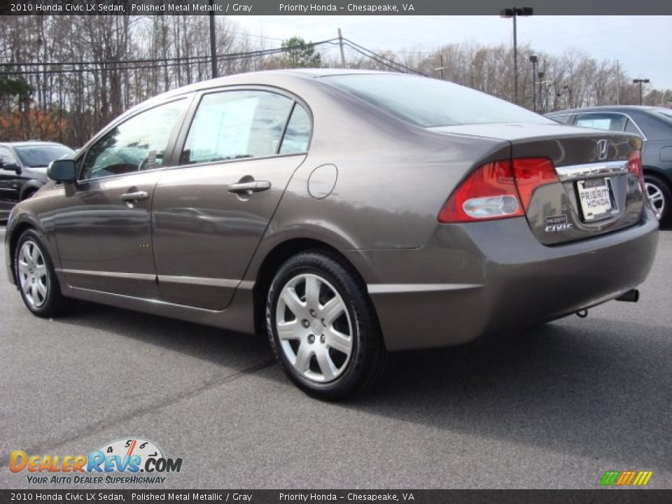 2010 Honda Civic LX Sedan Polished Metal Metallic / Gray Photo #4