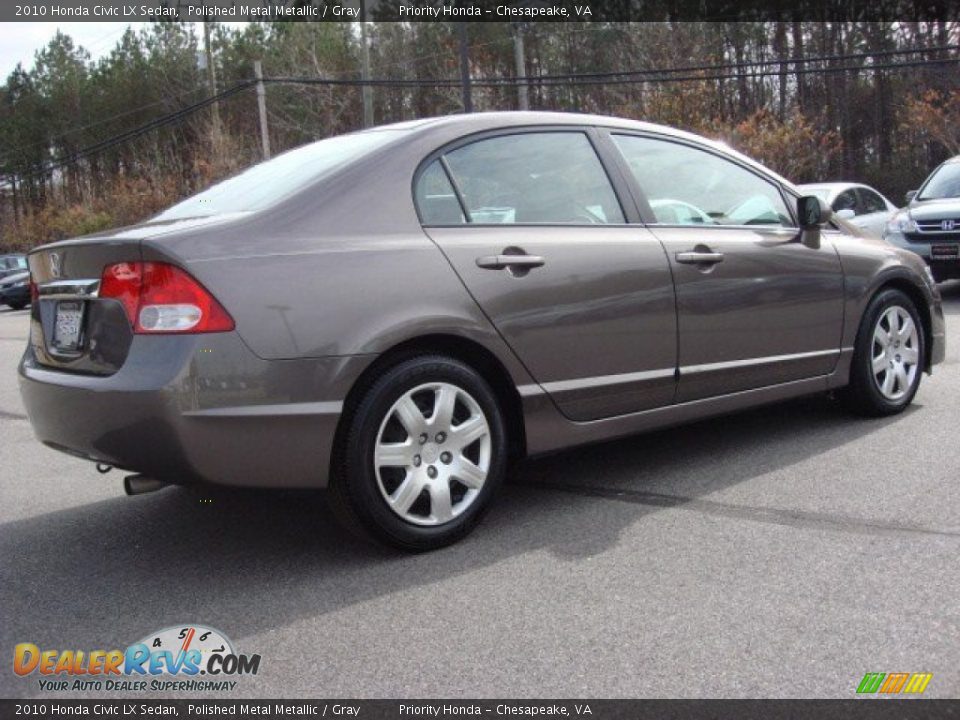 2010 Honda Civic LX Sedan Polished Metal Metallic / Gray Photo #5