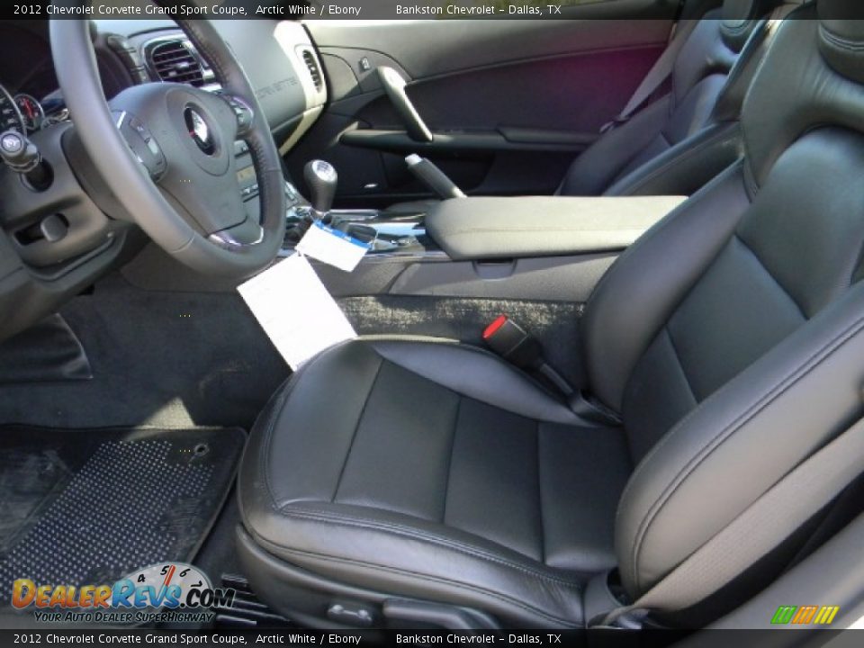 Ebony Interior - 2012 Chevrolet Corvette Grand Sport Coupe Photo #7