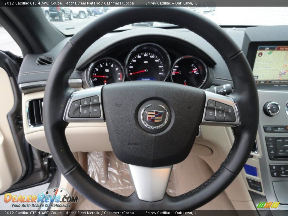 2012 Cadillac CTS 4 AWD Coupe Steering Wheel Photo #17