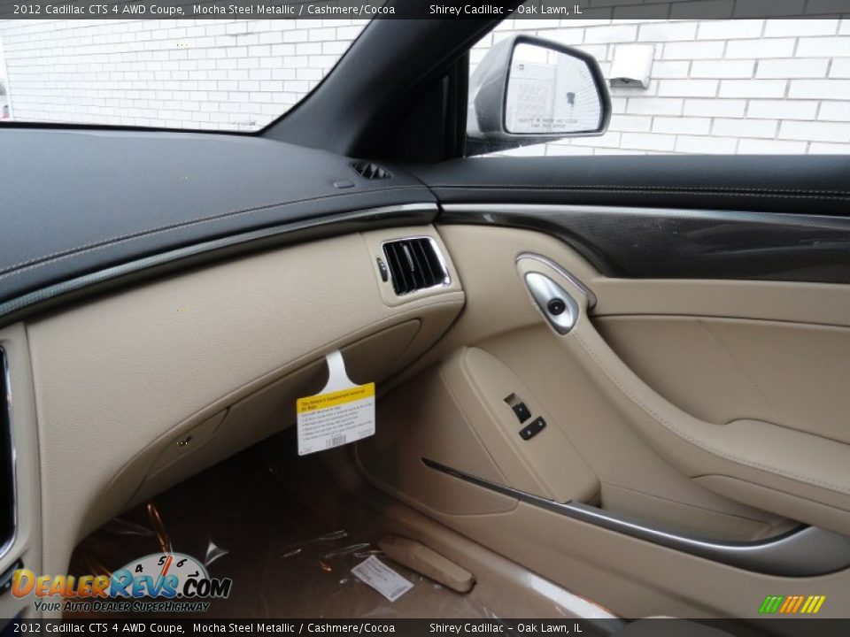 2012 Cadillac CTS 4 AWD Coupe Mocha Steel Metallic / Cashmere/Cocoa Photo #20